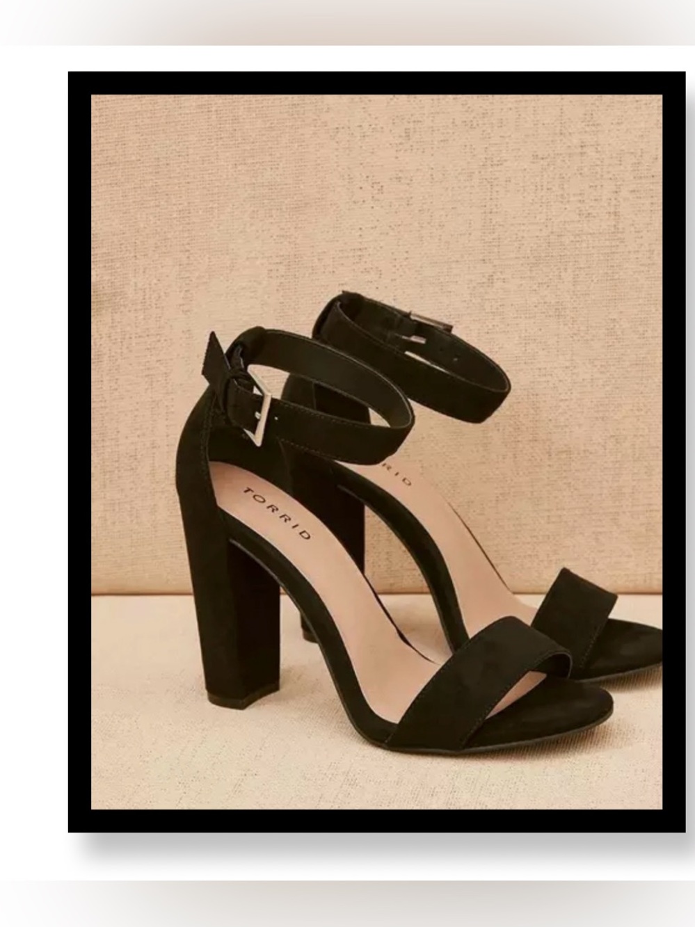 NWT Two Strap Tapered Heel Sandal
